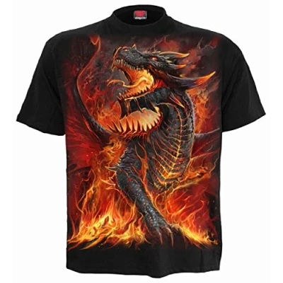 Abbildung von Spiral Draconis T Shirt Schwarz L