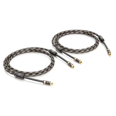 Abbildung von VIABLUE NF S1 Silver Quattro Cinchkabel * Analog/NF Audiokabel Pair 1 Paar 4 Fach Abschirmung Verzinnte OFC Litzen T8 Cinchstecker (RCA) Ferritfilter 200 cm 2.0 m