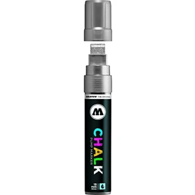 Abbildung von Molotow Windowmarker Chalk nachfüllbar 15mm metallic silber