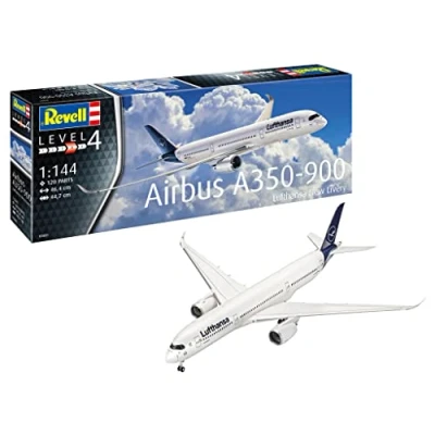 Abbildung von Revell 03881 Airbus A350 900 Lufthansa New Livery Flugmodell Bausatz 1:144 (03881)