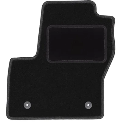 Abbildung von Wielganizator Fahrer Fußmatte Velours passend für Ford Tourneo Connect (2013 2017) kombivan Fahrerseite Fahrermatte Veloursfussmatte Schwarz 1 teilig Passgenau