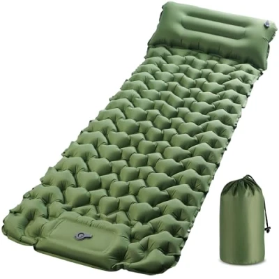 Abbildung von KUOGAS Isomatte Selbstaufblasend, Erweiterte und Verdickte Camping Matratze, Luftpedal Luftpumpe Luftmatratze, Ultraleichte Tragbare Ultraleicht, Geeignet für Camping, Strand, Wandern