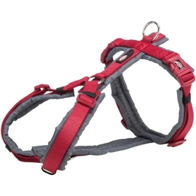 Abbildung von TRIXIE Premium Trekkinggeschirr, M L, Rot/Graphit, 62 74 cm/25 mm