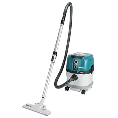 Abbildung von Makita VC003GLZ, Trommel Vakuum, Trocken&amp;Nass, 15 l, 70 dB, Schwarz, Blau, Grau