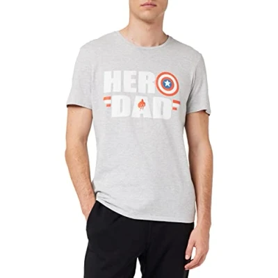 Abbildung von Marvel Herren Memarcots228 T Shirt, Grau meliert, S