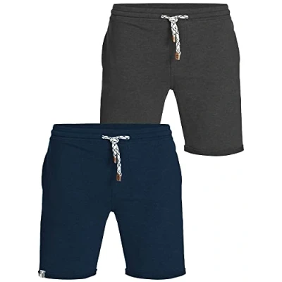 Abbildung von Indicode Jeans 2 PACK EDDY Shorts, Herren, Größe: Small, Navy black