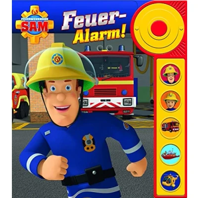 Abbildung von Feuerwehrmann Sam Feuer Alarm! Soundbuch Pappbilderbuch mit Alarmknopf und 5 spannenden Geräuschen für Kinder ab 3 Jahren
