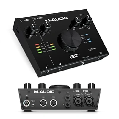 Abbildung von M Audio AIR 192 6 2 in out USB / MIDI Schnittstelle mit ProTools und Ableton Live Recording Software Studio Effekten Instrumenten