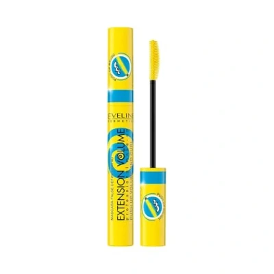 Abbildung von Eveline Cosmetics Extension Volume Push Up Mascara, Verdickung und Locken, 10 ml, Schwarz