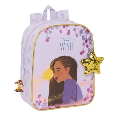 Abbildung von Safta WISH Kinderrucksack, Schulrucksack, anpassbar an Kinderwagen, ideal für Kindergarten, bequem und vielseitig, Qualität Widerstandsfähigkeit, 22 x 10 27 cm, Lila,