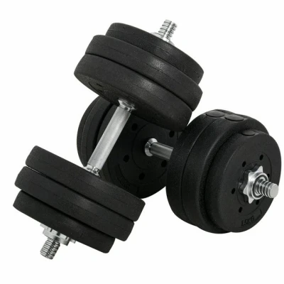 Abbildung von Kurzhantel Set 30KG Hantelset mit Hantelscheiben für Zuhause Schwarz Krafttraining