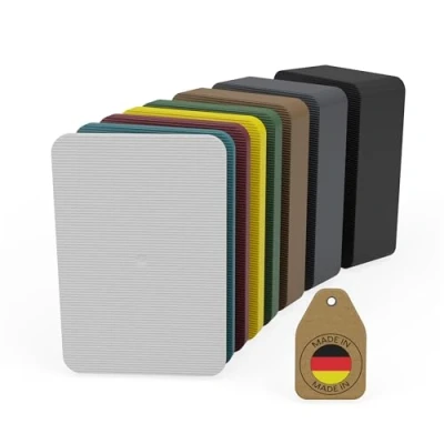 Abbildung von FUX 40 Stück Abstandshalter Kunststoff Set 60 x 1,5 20mm Verglasungsklötze Sortiment Klötzchen Unterlegplatten Distanzplättchen Kunststoffplatte Ausgleichsplättchen Fensterkeile