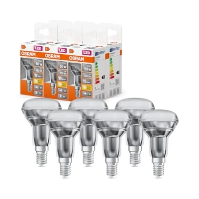 Abbildung von OSRAM LED Star R50 Lampe für E14 Sockel, Reflektor Lampe, GL, 350 Lumen, warmweiß (2700K), Ersatz herkömmliche 60W Glühbirnen, nicht dimmbar, 6er Pack