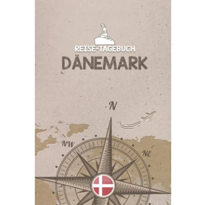 Abbildung von Reisetagebuch Dänemark: Urlaubstagebuch Reise Tagebuch zum Selberschreiben Platz für 54 Reisetage Geschenk Notizbuch 118 Seiten
