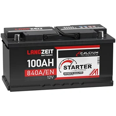Abbildung von LANGZEIT STARTER Serie 12V 44Ah 105Ah Autobatterie Starterbatterie PKW KFZ Batterie (100Ah)
