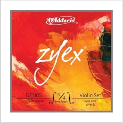 Abbildung von D&#039;Addario DZ310S 4/4M Zyex Violinen Saitensatz synthetische Faser 4/4 Medium