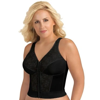 Abbildung von Exquisite Form Damen Fully Front Close Longline Lace Posture Bra BH, Undurchsichtige, Schwarz, 105E