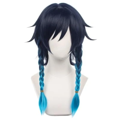 Abbildung von HIROAKIYA Venti Wig, Genshin Impact Cosplay Wig with Cap, Length approx.45cm