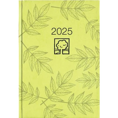 Abbildung von Zettler Wochenbuch 2025 grün, 14,6x21cm, Taschenkalender mit 128 Seiten im Kartoneinband, Tages und Wochenzählung, Mondphasen, Recyclingpapier internationales Kalendarium