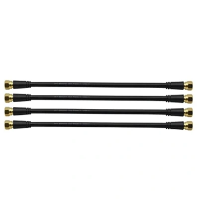 Abbildung von Satix Koaxialkabel Patchkabel mit F Stecker 25 cm (4 Stück), schwarz