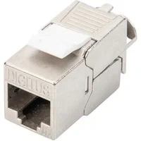 Abbildung von DIGITUS Keystone Modul Cat 6A Geschirmt 1 Stück RJ45 Buchse 500 MHz 10GBase T AWG 26 22 Designfähig Mit Kabelbinder Werkzeugfreie Montage