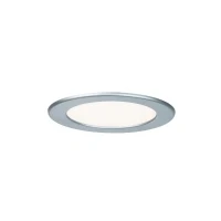 Abbildung von Paulmann 92074 LED Einbaupanel rund Deckenleuchte 12W Licht 2700K Warmweiß Panel Chrom matt IP44 spritzwassergeschützt inklusive Leuchtmittel