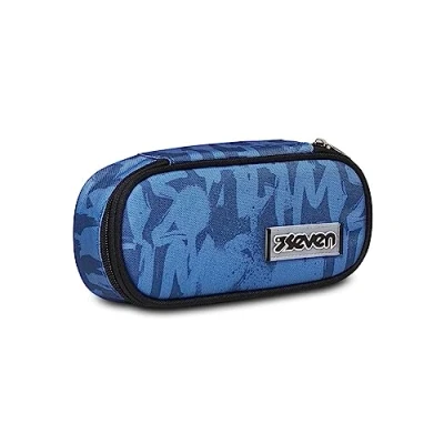 Abbildung von Seven Ischoolpack, Federmäppchen, Mäppchen, Federtasche für Schreibwaren, Mädchen&amp;Jungen, Schule und Gymnasium, Teenager, blau