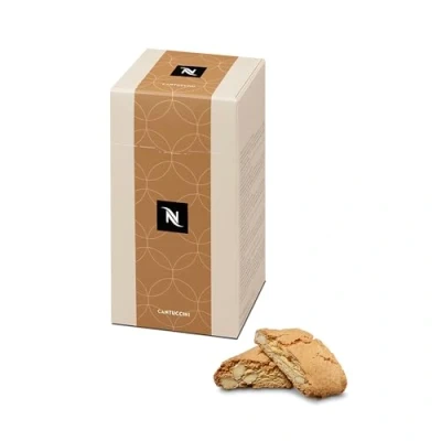 Abbildung von NESPRESSO Cantuccini Gebäck Italienische Kekse zum Kaffee aus ganzen Mandeln und Honig 120g