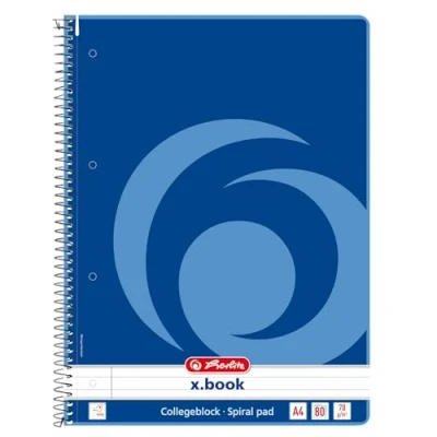 Abbildung von Herlitz Collegeblock A4, 80 Blatt mit Rand links, 70 g/m² (10x liniert)