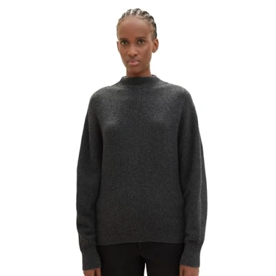 Abbildung von TOM Tailor Denim Strickpullover, Damen, Größe: XS, Shale grey melange