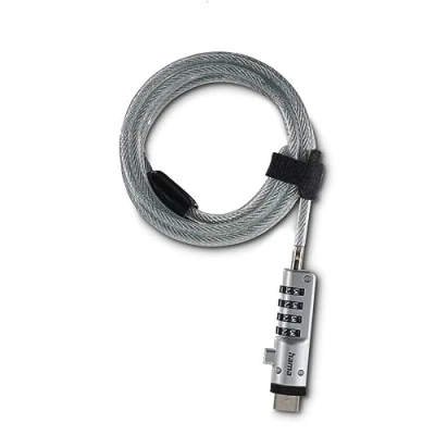 Abbildung von Hama Laptopschloss Zahlenschloss 40 mm USB Notebookschloss mit Zahlenkombination