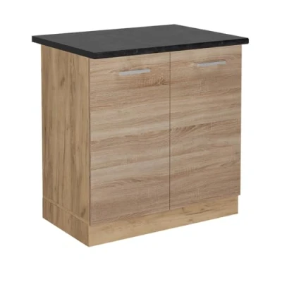 Abbildung von Vicco Spülenunterschrank R Line, Sonoma, 80 cm, AP Anthrazit