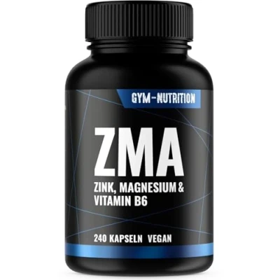 Abbildung von ZMA Kapseln hochdosiert 240 Magnesium + Zink Vitamin B6 vegan &amp; produziert in Deutschland