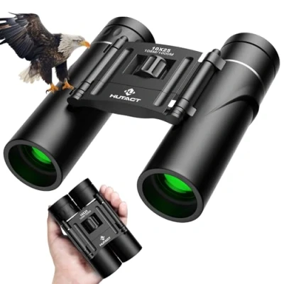 Abbildung von HUTACT Fernglas Kinder, 10x25 klein und leicht, Ferngläser Kompakt für Konzert, Theater Oper, Mini faltbares Taschenfernglas mit beschichteter Linse Reisen, Vogelbeobachtung