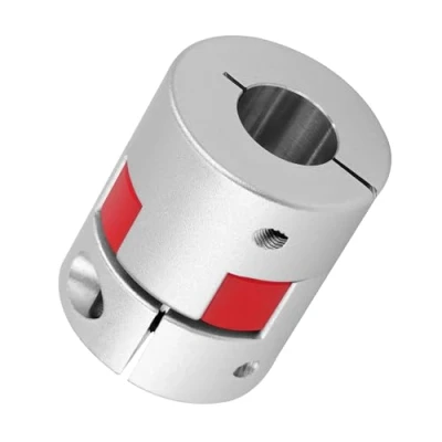 Abbildung von Wellenkupplung 8mm bis 10mm Wellen Flexible Elastischer Kupplungskoppler Plum Klauenkupplung Aluminiumlegierungs Pflaumen Verbindungswelle für Schrittmotor D20 L25