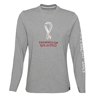 Abbildung von FIFA Unisex Baby Official World Cup 2022 Long Sleeve TeeE and Toddler T Shirt Set, Grey, Large