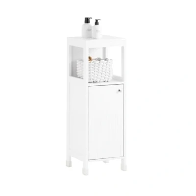 Abbildung von SoBuy Badkommode Kommode Badschrank Badmöbel Sideboard Flurschrank Midischrank Weiß BHT ca. 30x89x30cm BZR186 W