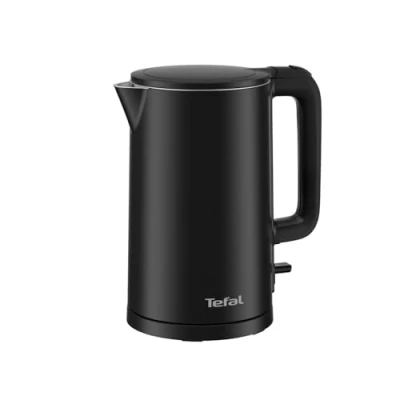 Abbildung von Tefal KO1408E0 Elektrischer Wasserkocher, Thermo Protect, Safe to Touch, 1500 W, Schwarz und Innenseite aus Edelstahl,