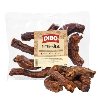 Abbildung von DIBO Puten Hälse, 250g Beutel,der kleine Naturkau Snack oder Leckerli für Zwischendurch, Hundefutter, Qualitätskauartikel ohne Chemie
