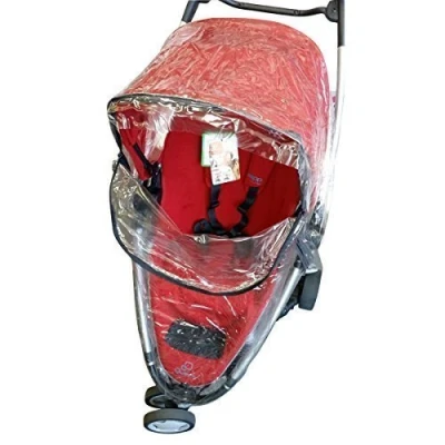 Abbildung von 1Stopbabystore Universal Regenschutz Regenhülle für Quinny Zapp Xtra, Xtra 2, Flex, Flex Plus, Buzz, City Select, Oyster 2 mit Reißverschluss Kristallkunststoff 250 Mikron Norm EN 71