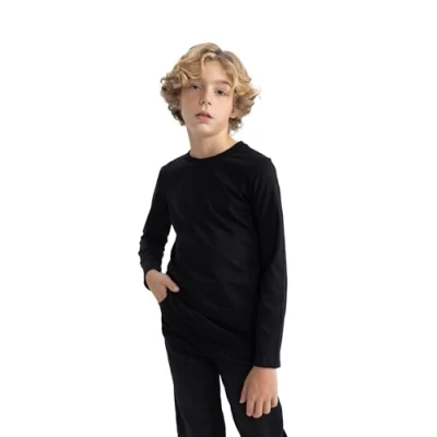 Abbildung von DeFacto Jungen Langarmshirt Modische Langarmshirts T Shirts und Longsleeve für Kinder Stilvolle