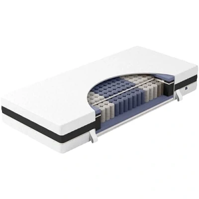 Abbildung von verapur Taschenfederkernmatratze 100 x 200 cm, H2, mit 7 Zonen, King Ortho Luxe Hypersoft Matratze, waschbarer Bezug, Öko Tex, 30cm hoch