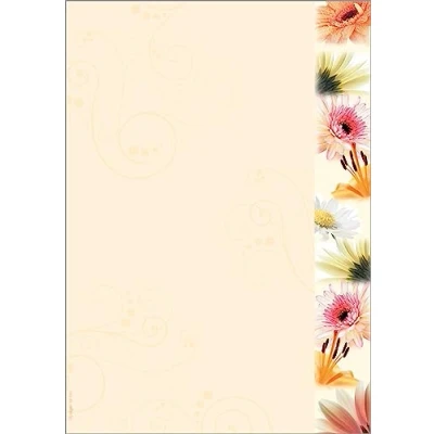 Abbildung von SIGEL DP788 Motiv Papier &quot;Flowerstyle&quot;, Briefpapier 90 g, DIN A4, 50 Blatt, aus nachhaltigem