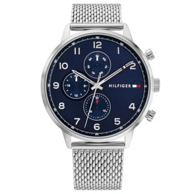 Abbildung von Tommy Hilfiger Sport Chronograph silber blau silber, Herren, Größe: One Size,