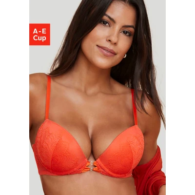 Abbildung von Lascana BRA Pushup BH, Damen, Größe: 70C, Orange