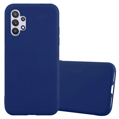 Abbildung von Cadorabo Hülle kompatibel mit Samsung Galaxy A32 5G Schutzhülle TPU Silikon Case Candy Design Slim Kratzfest Weiche Gummi Rundumschutz für in Blau