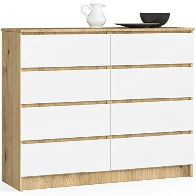 Abbildung von AKORD Kommode Komodenschrank Platzsparend Praktisch Robust Rollenführung ABS Kante Laminatplatte Schlichtes Design