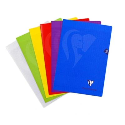 Abbildung von Clairefontaine 303101C Packung mit 10 Heften Mimesys DIN A4 21x29,7 cm 24 Blatt, französische Lineatur, PP Einband, farbig sortiert, 1 Pack
