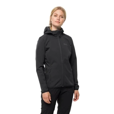 Abbildung von Jack Wolfskin Bornberg Hoody Softshelljacke, Damen, Größe: XS, Black
