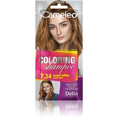 Abbildung von Cameleo Tönungsshampoo Sweet Toffee schnelle und einfache Farbauffrischung &quot;Farbe in Farbe&quot; ohne Ammoniak Oxidationsmittel Shampoo im Beutel 40ml